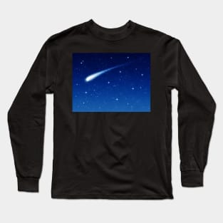 Blue Shooting Star - Make a wish Long Sleeve T-Shirt